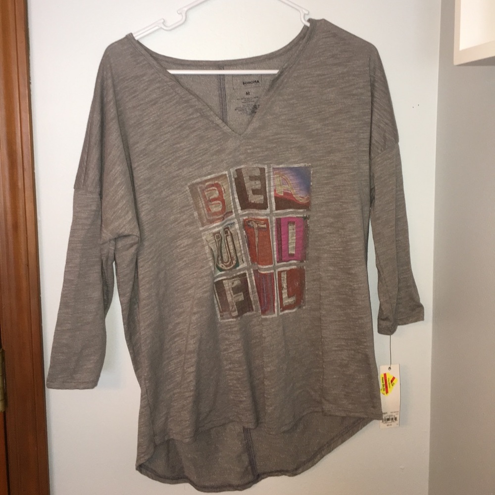 NWT Soft loose T-shirt “BEAUTIFUL”